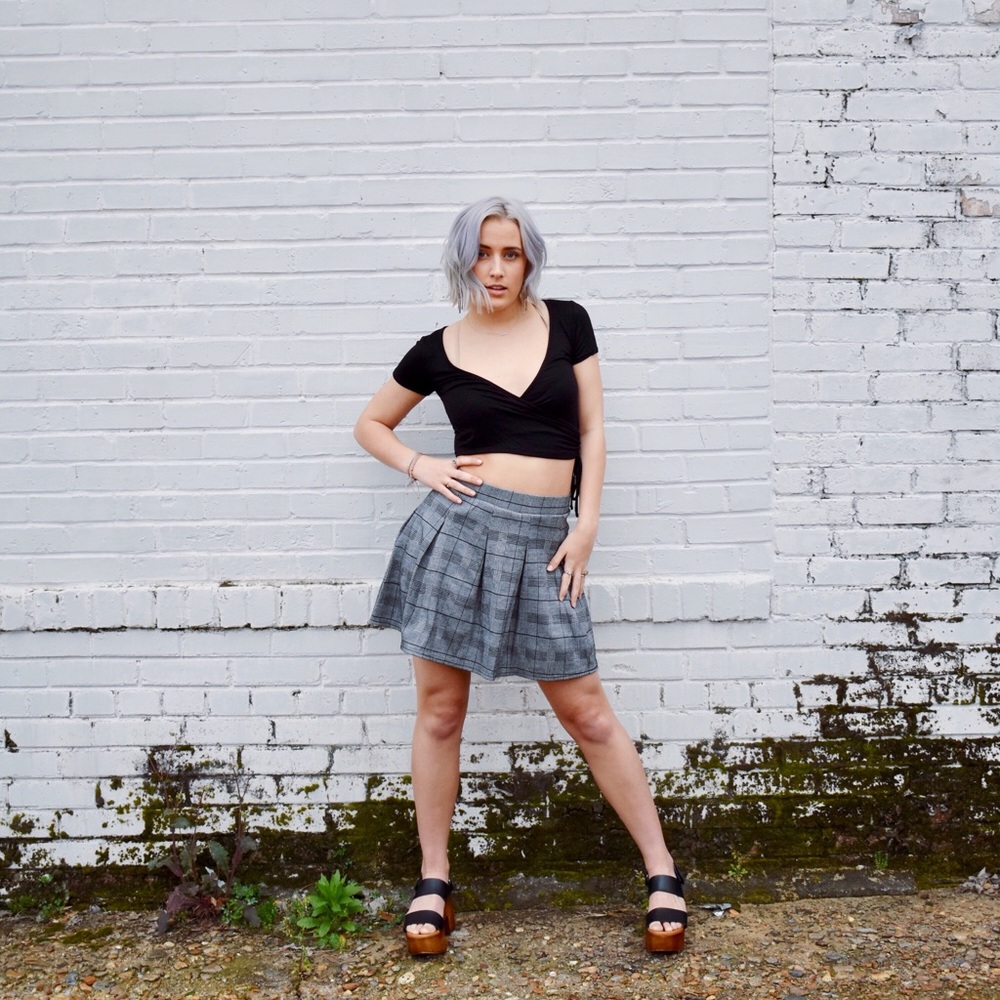 Plaid skater skirt